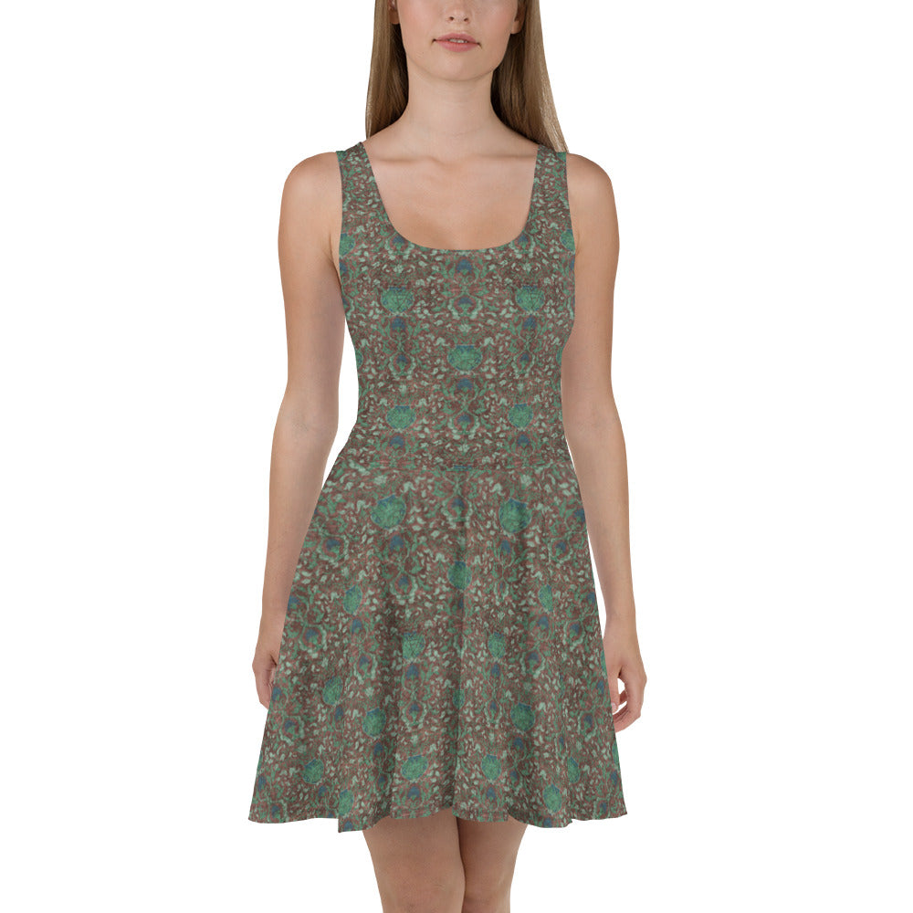 Skater / A-Line Dress - Reincarnation (Khaki Blue)