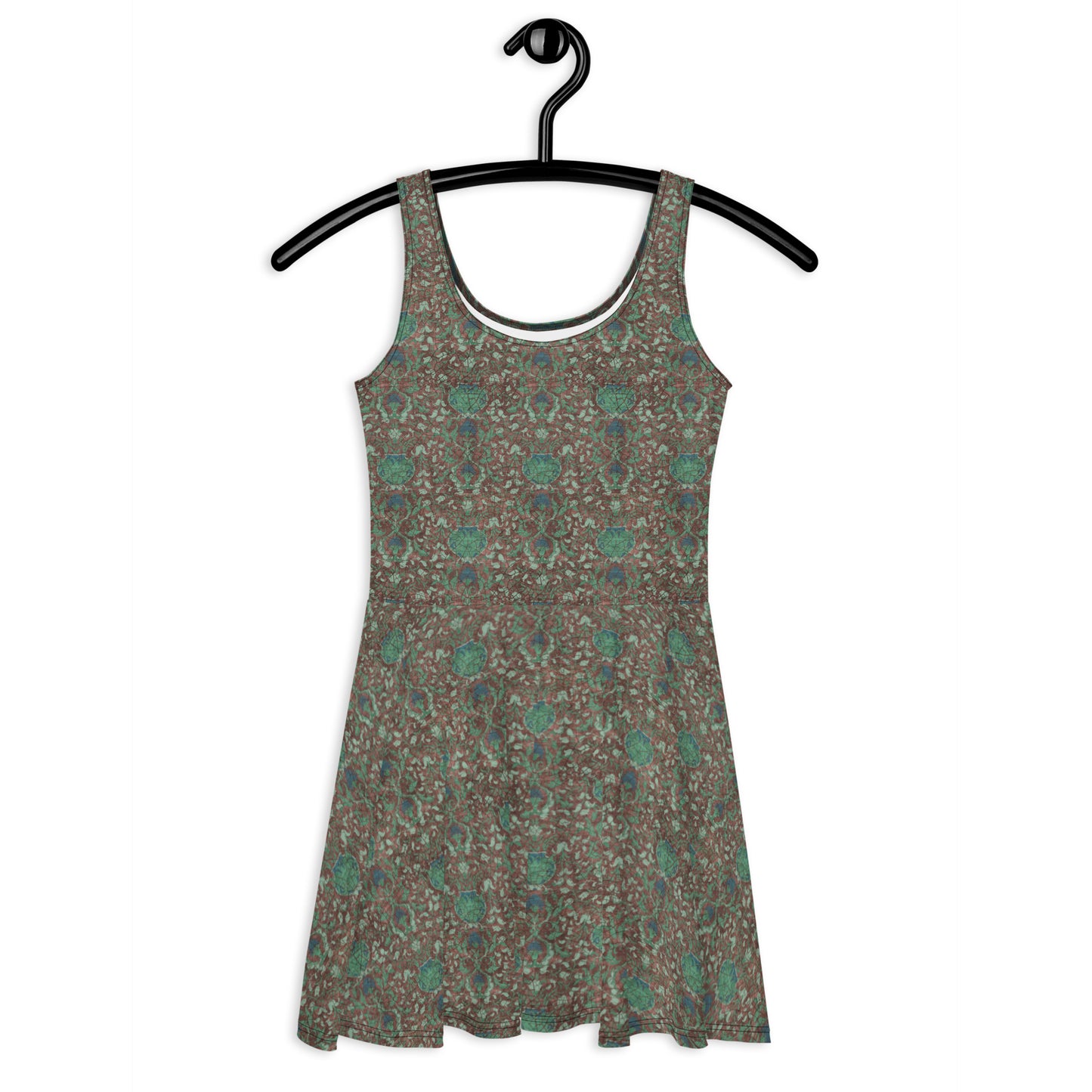 Skater- / A-Line-Kleid – Reinkarnation (Khaki-Blau)