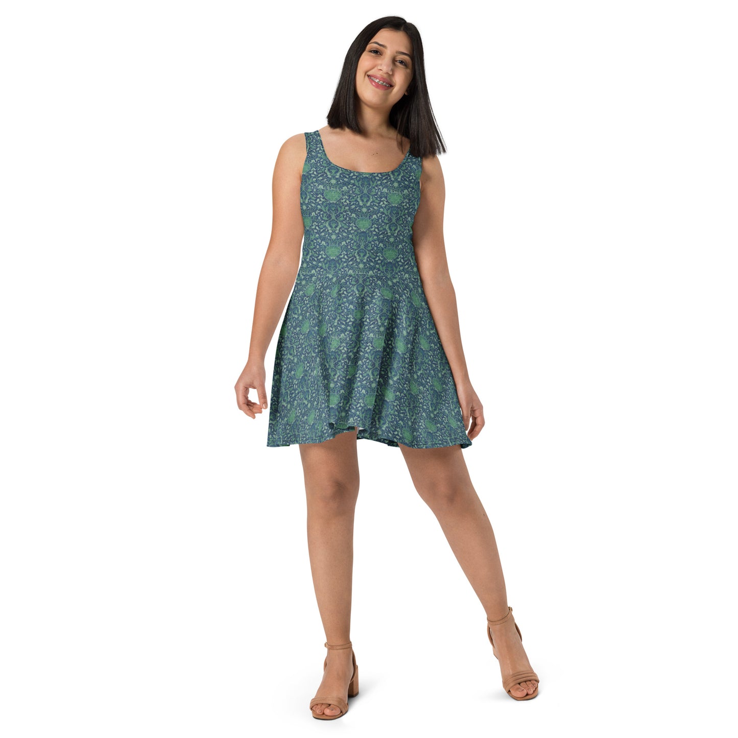 Skater- / A-Line-Kleid – Reinkarnation (Saphir-Blau)