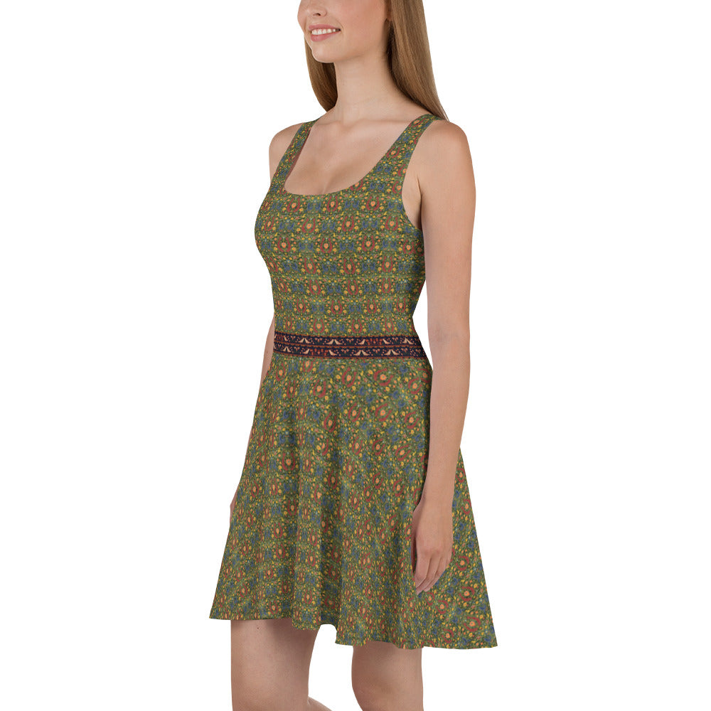 Skater / A-Line Dress - The Golden Fish and the Birds I