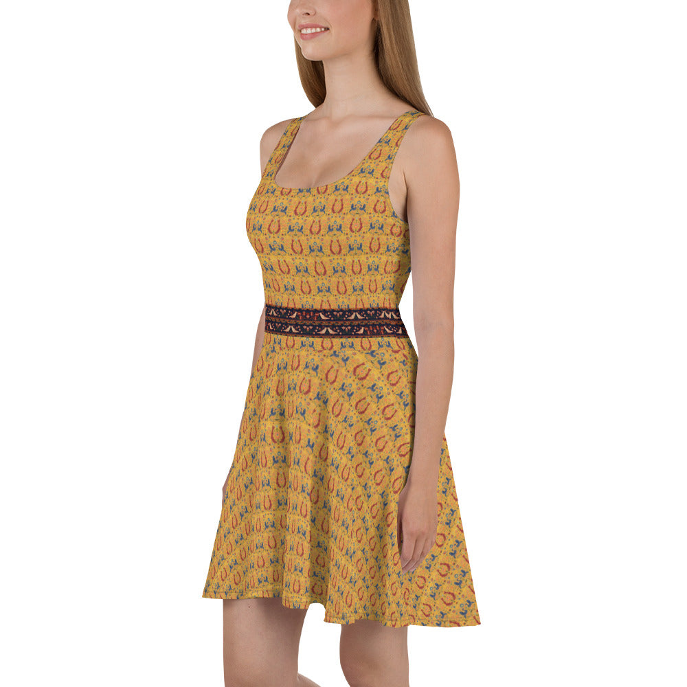 Skater / A-Line Dress - The Golden Fish and the Birds III