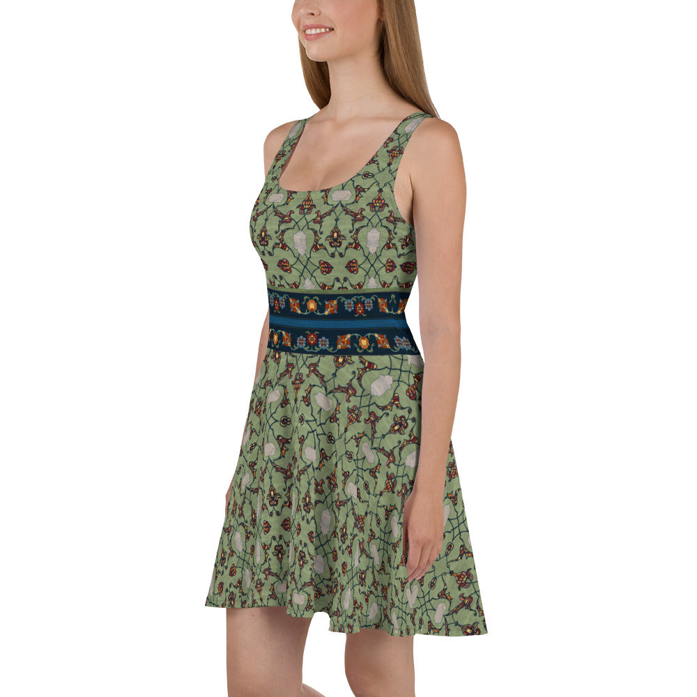 Skater / A-Line Dress - Nightfall green