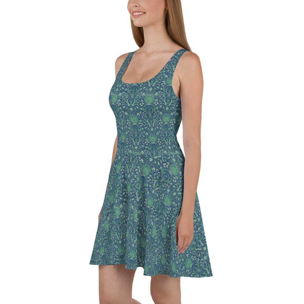 Skater- / A-Line-Kleid – Reinkarnation (Saphir-Blau)