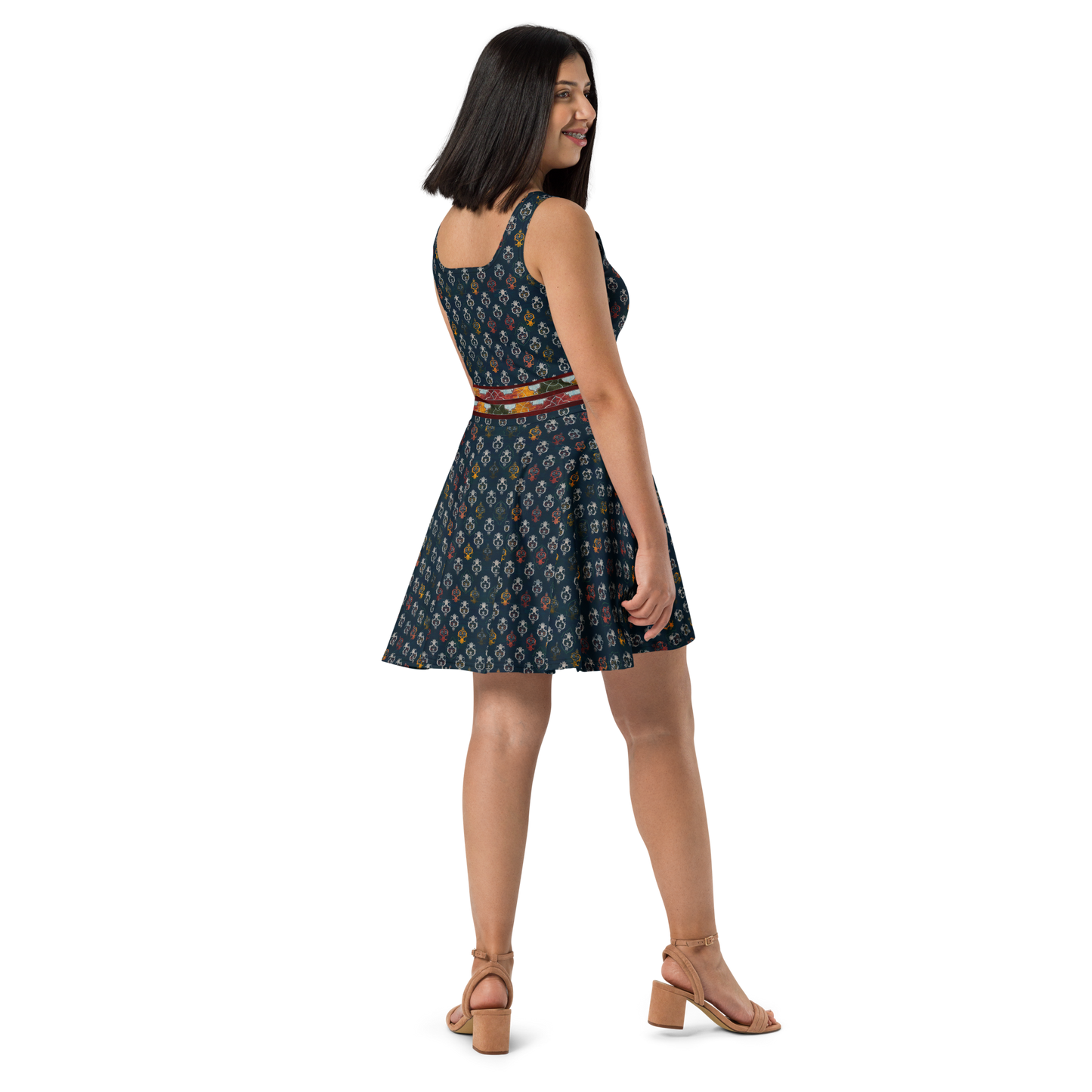 Skater / A-Line Dress - Pomegranate Garden II