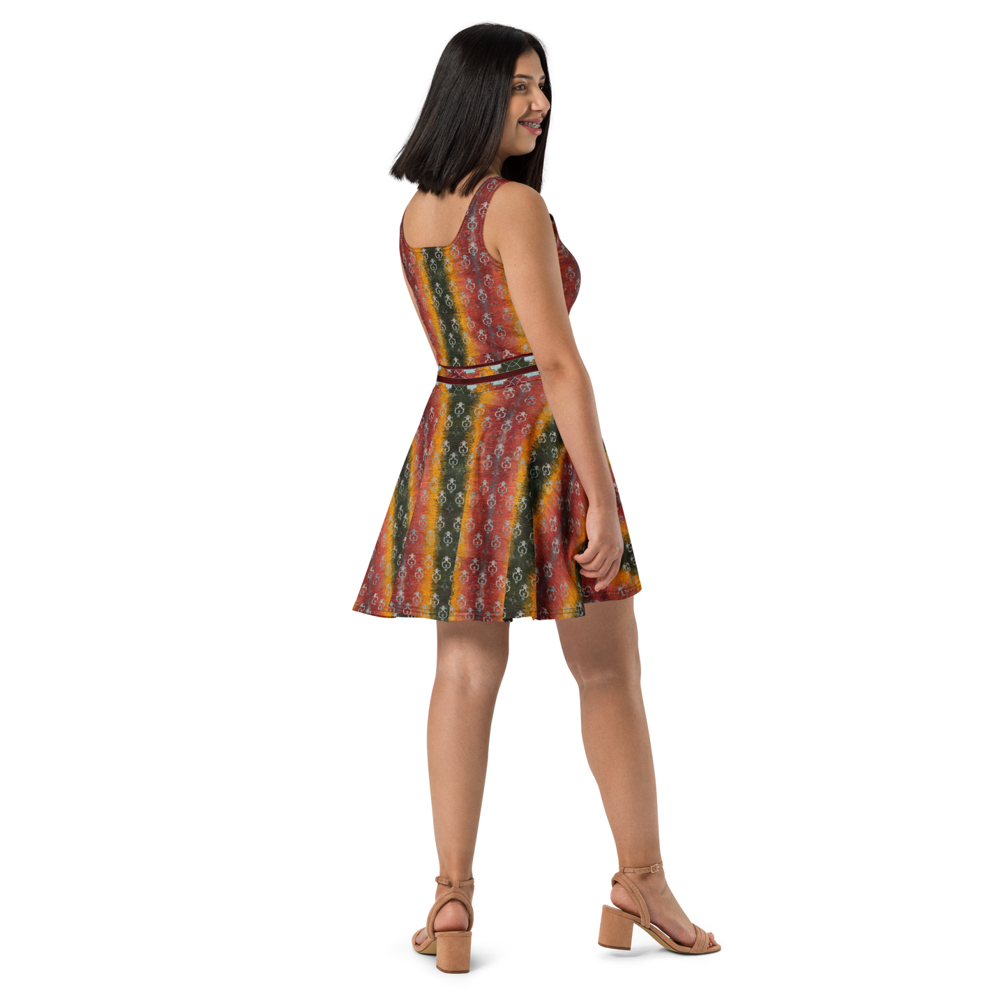 Skater / A-Line Dress - Pomegranate Garden III