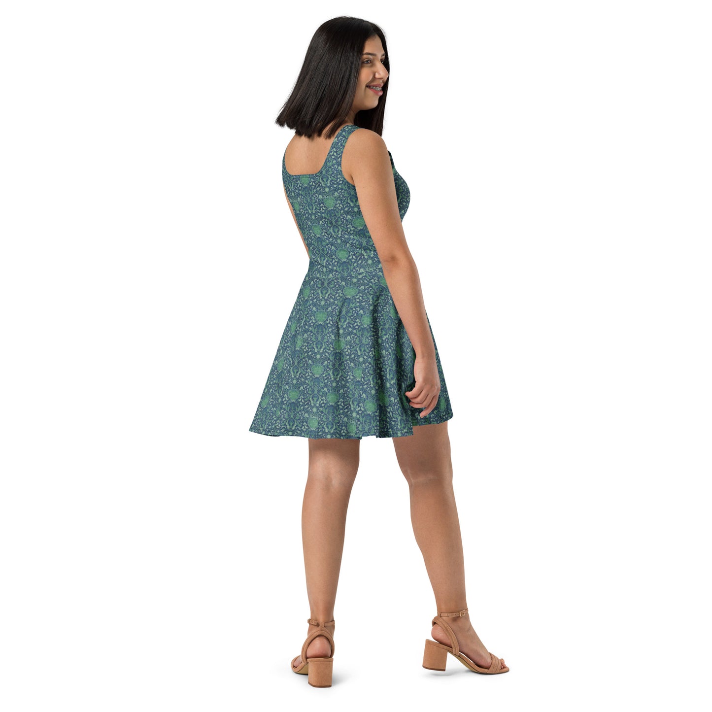 Skater- / A-Line-Kleid – Reinkarnation (Saphir-Blau)