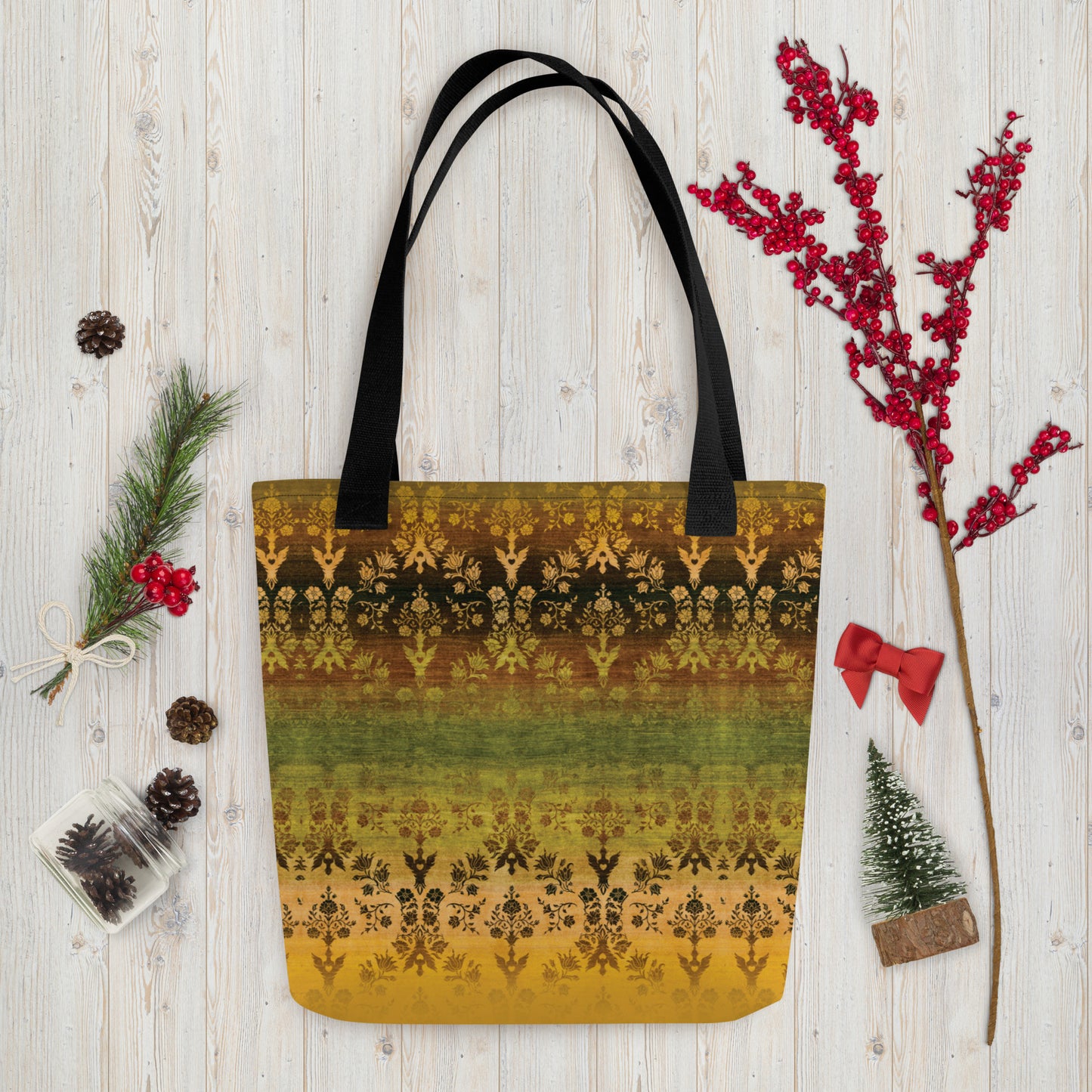 All Over Print tote bag - Sparrow's garden (earth version)