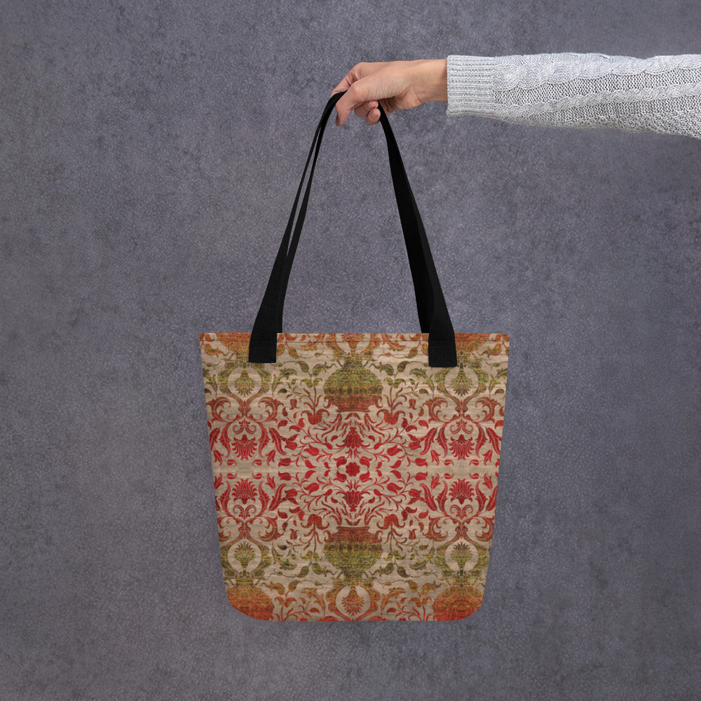 All Over Print tote bag - Reincarnation (Khaki Ruby)