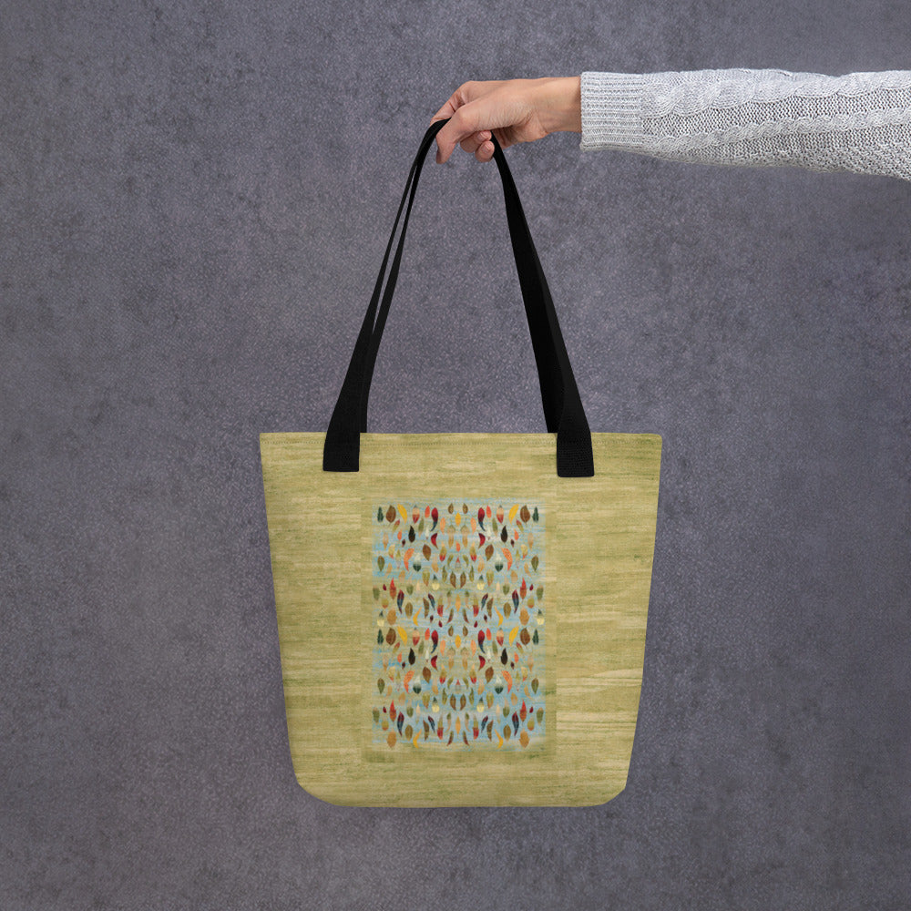 All Over Print tote bag - The last dance with the wind (green version)