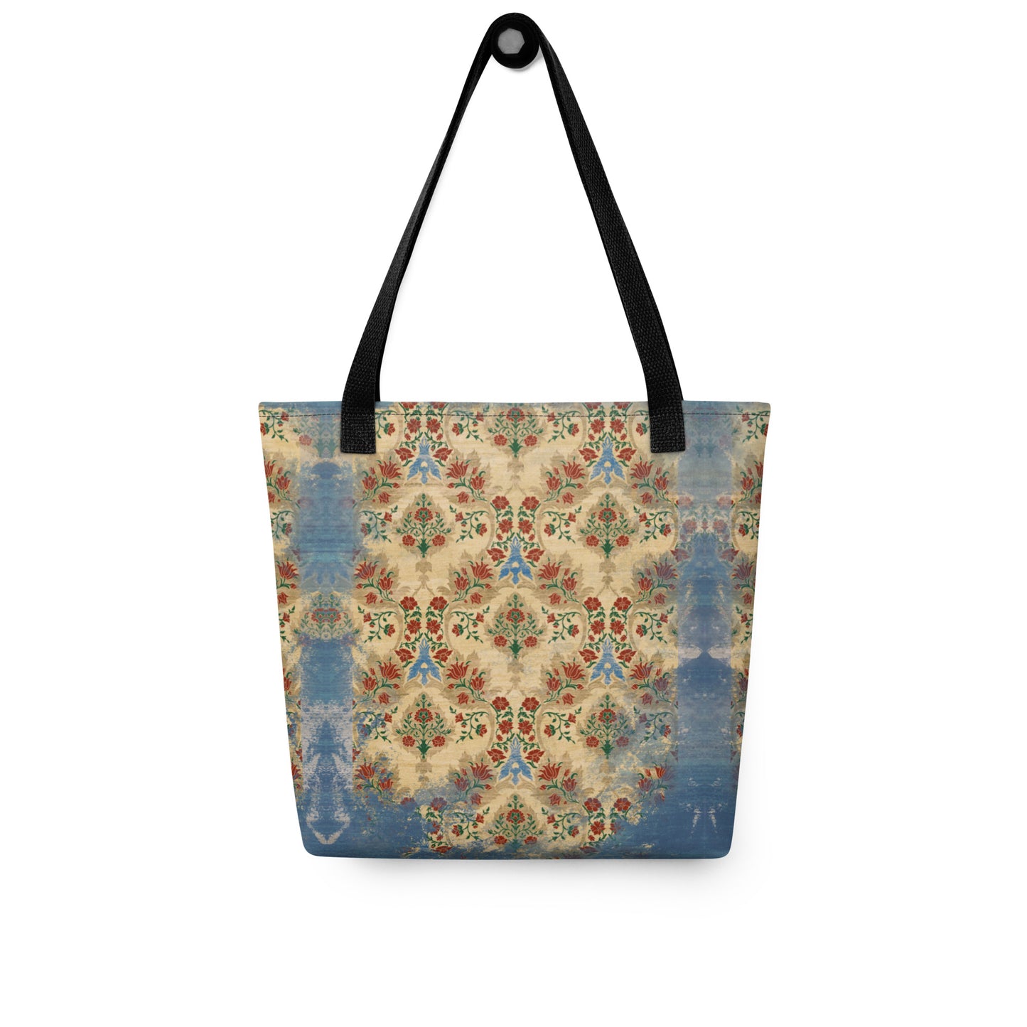 All Over Print tote bag - Sparrow's garden (blue version)