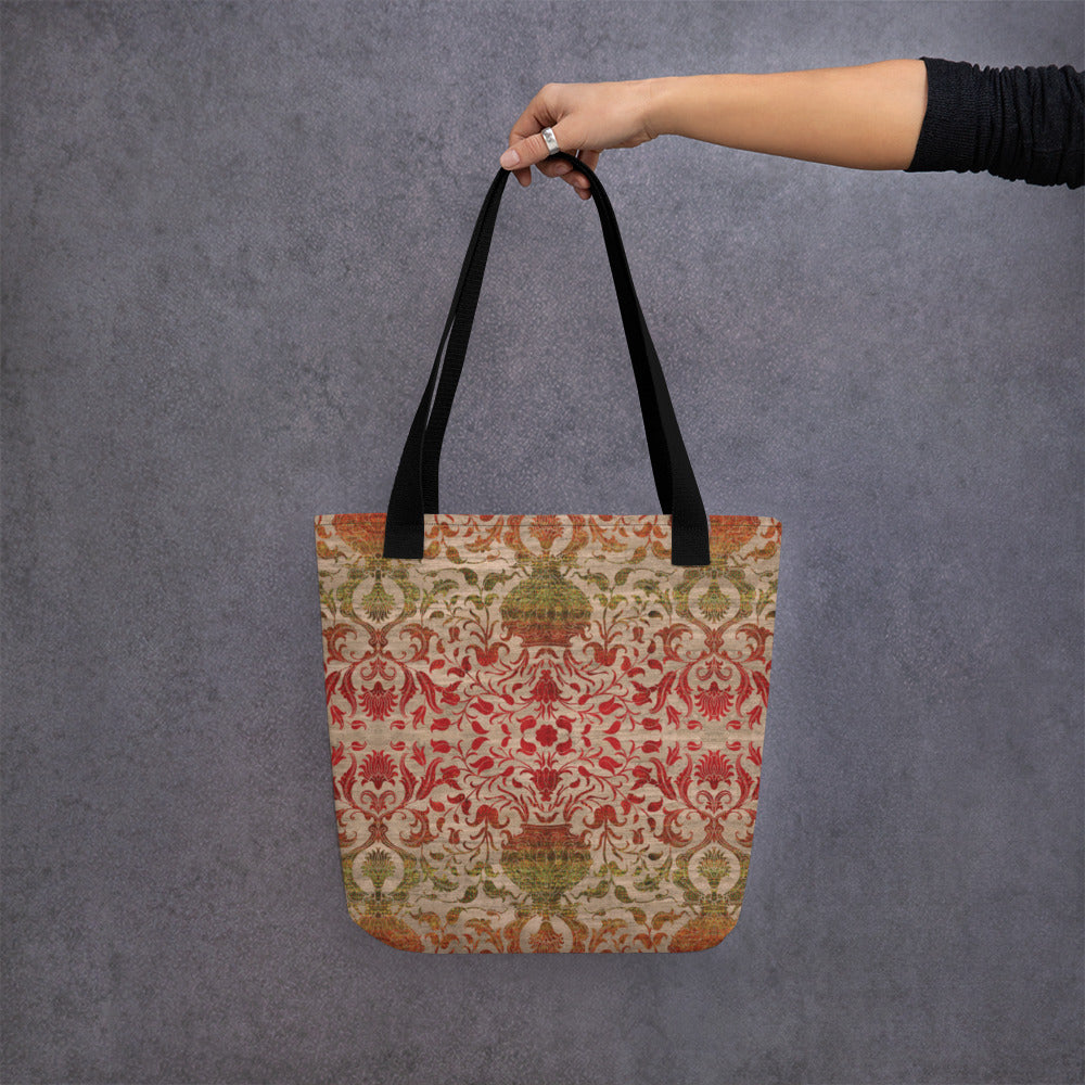 All Over Print tote bag - Reincarnation (Khaki Ruby)