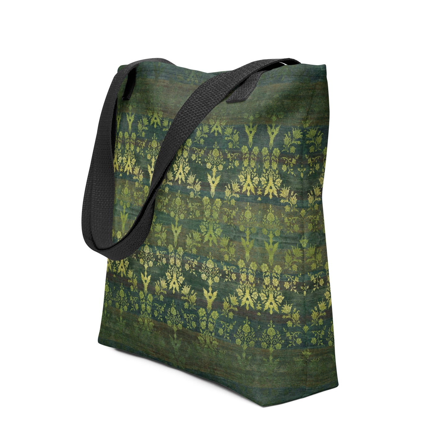 All Over Print tote bag - Sparrow's garden (green version)