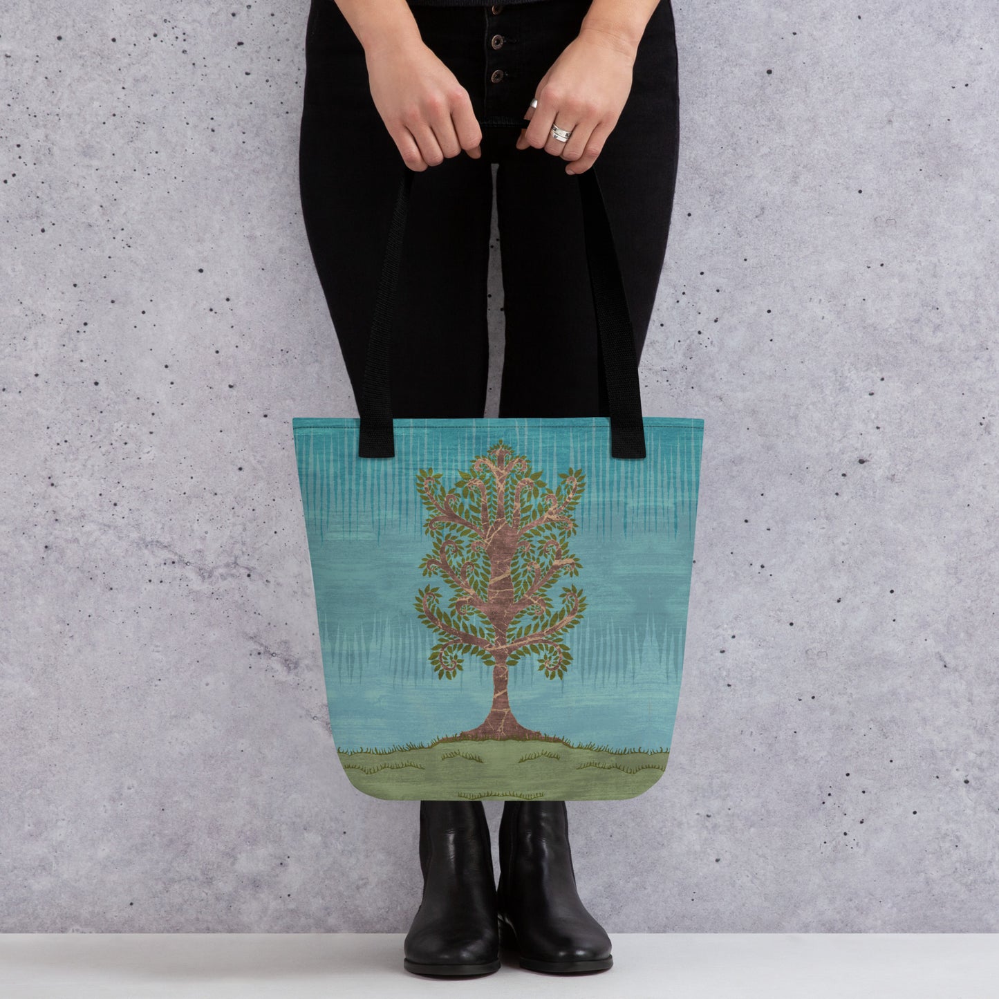 All Over Print tote bag - Ashen Tree (Winter version)