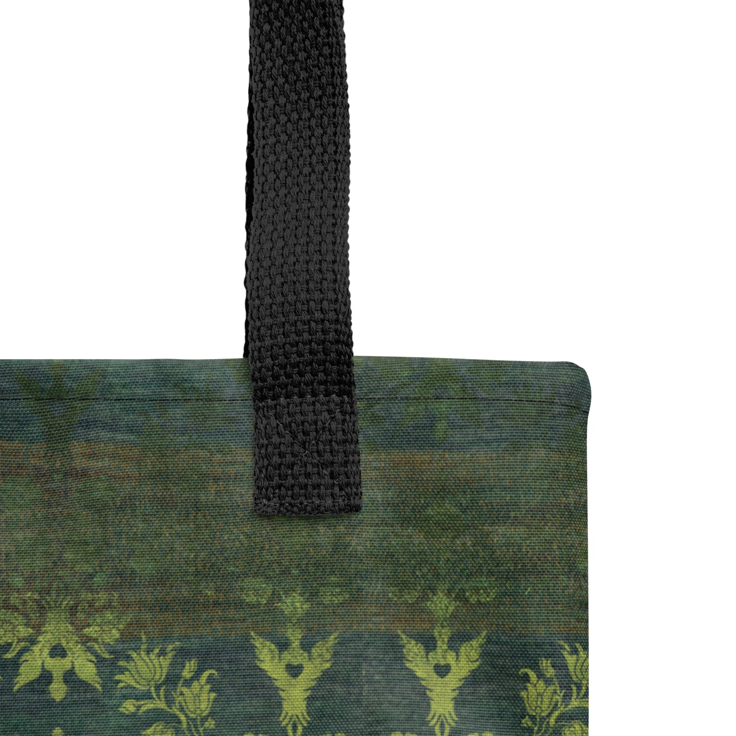 All Over Print tote bag - Sparrow's garden (green version)