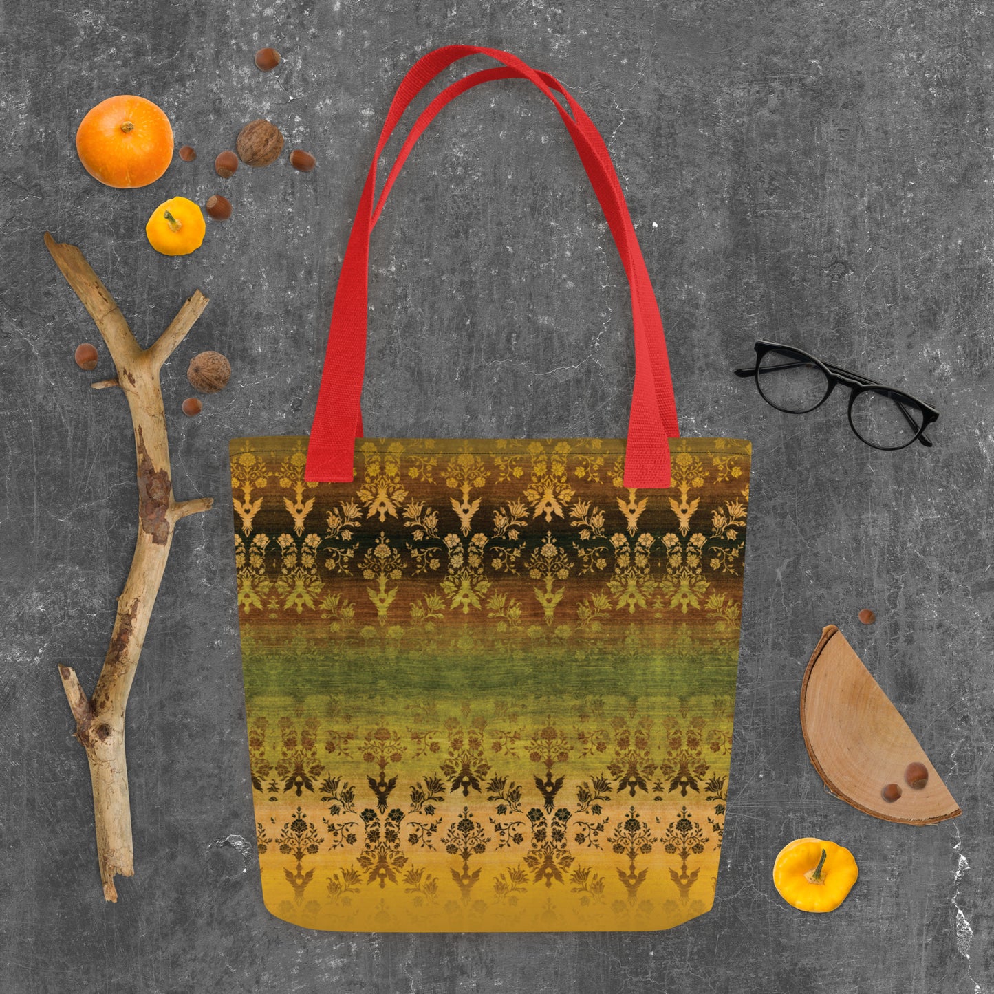 All Over Print tote bag - Sparrow's garden (earth version)