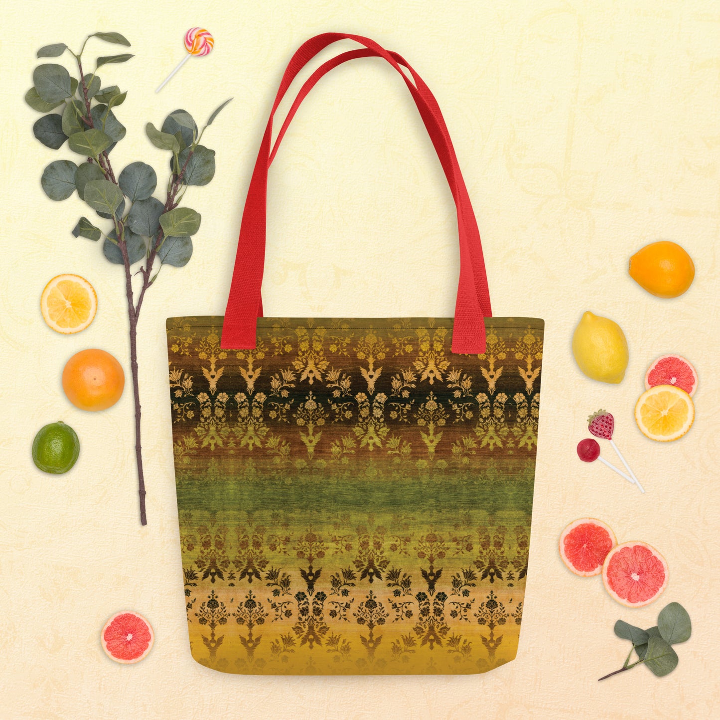 All Over Print tote bag - Sparrow's garden (earth version)