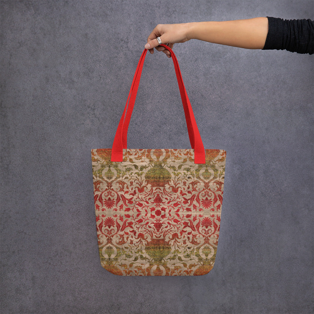 All Over Print tote bag - Reincarnation (Khaki Ruby)