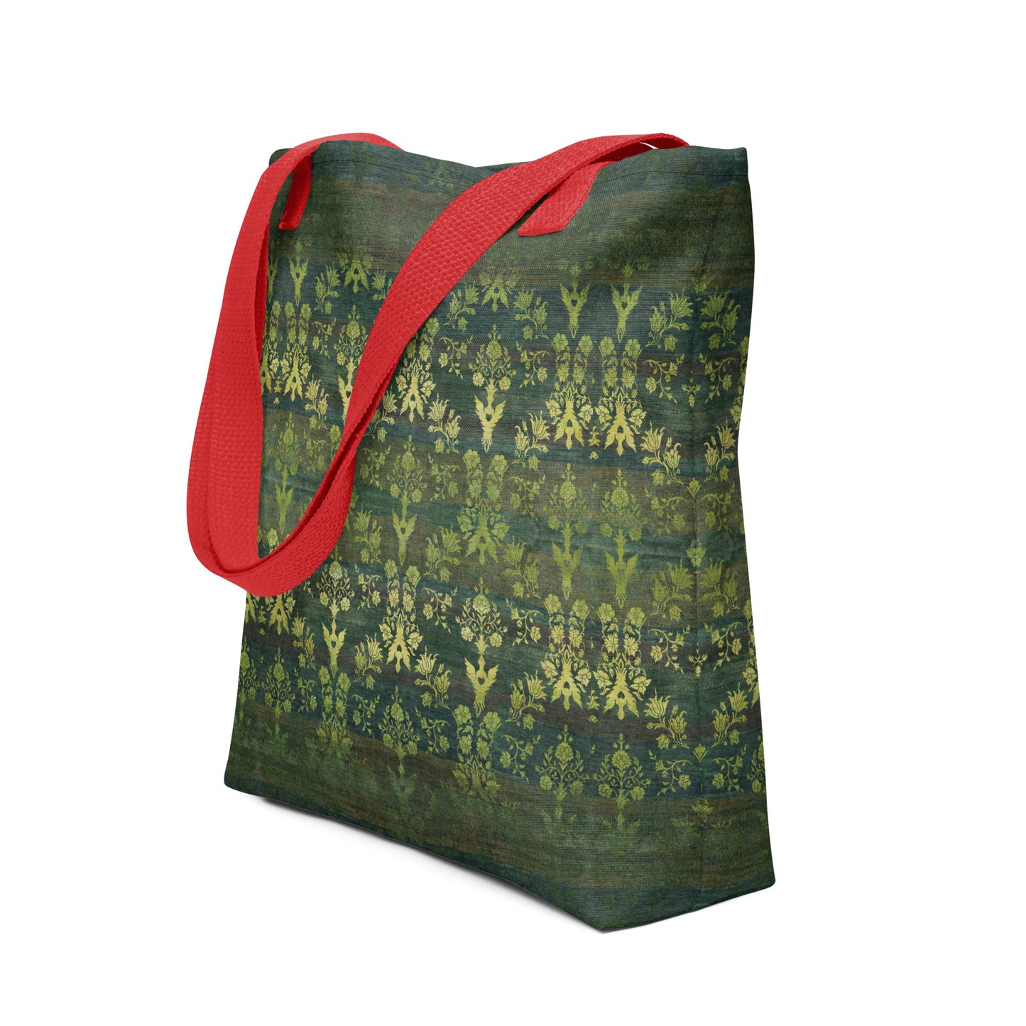 All Over Print tote bag - Sparrow's garden (green version)