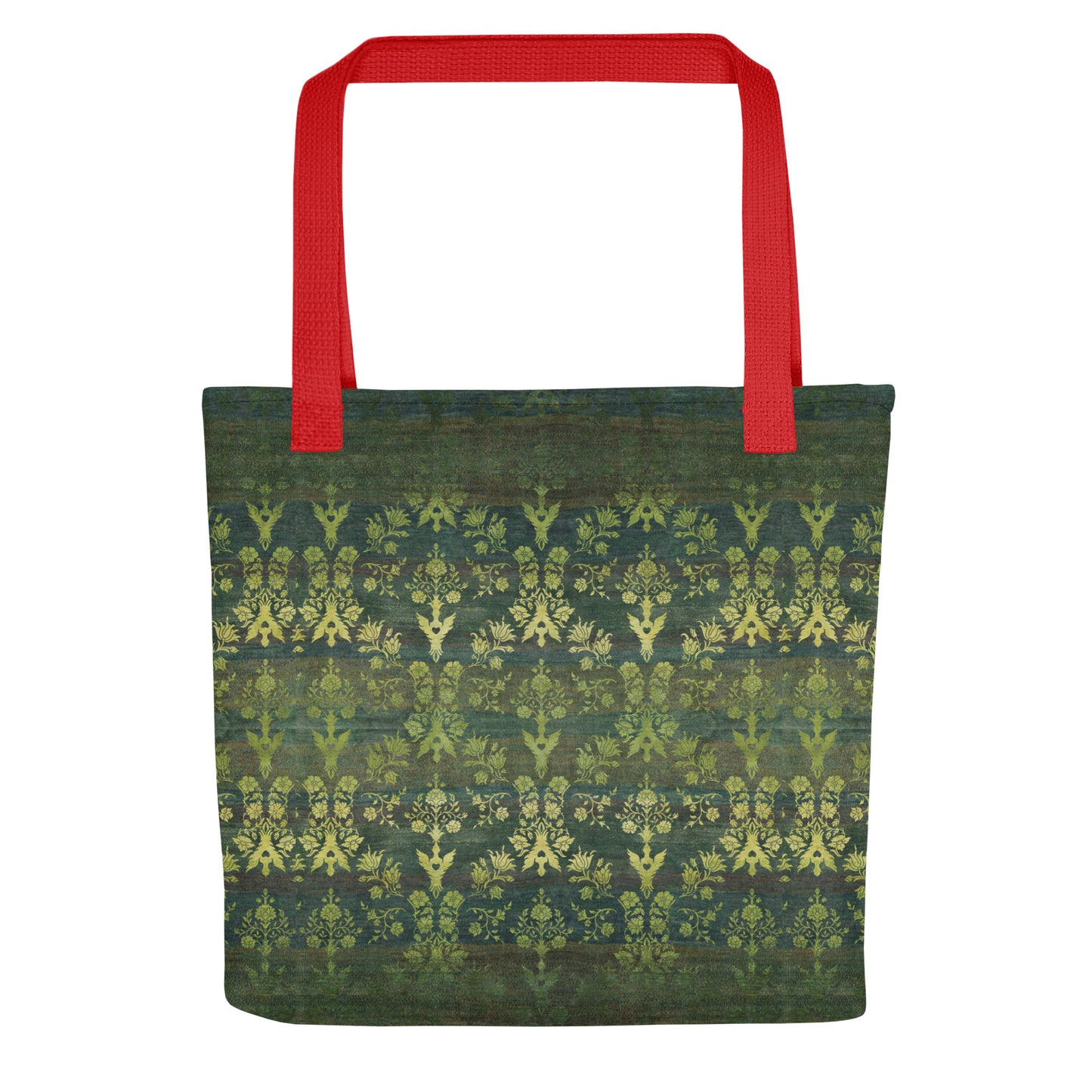 All Over Print tote bag - Sparrow's garden (green version)