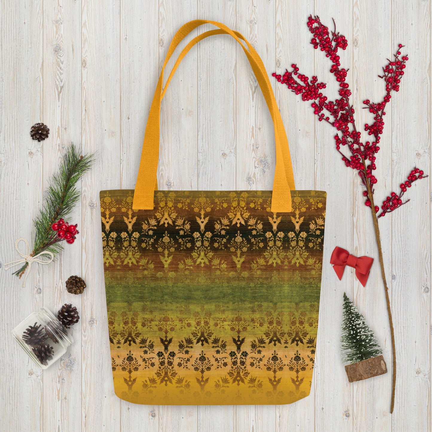 All Over Print tote bag - Sparrow's garden (earth version)