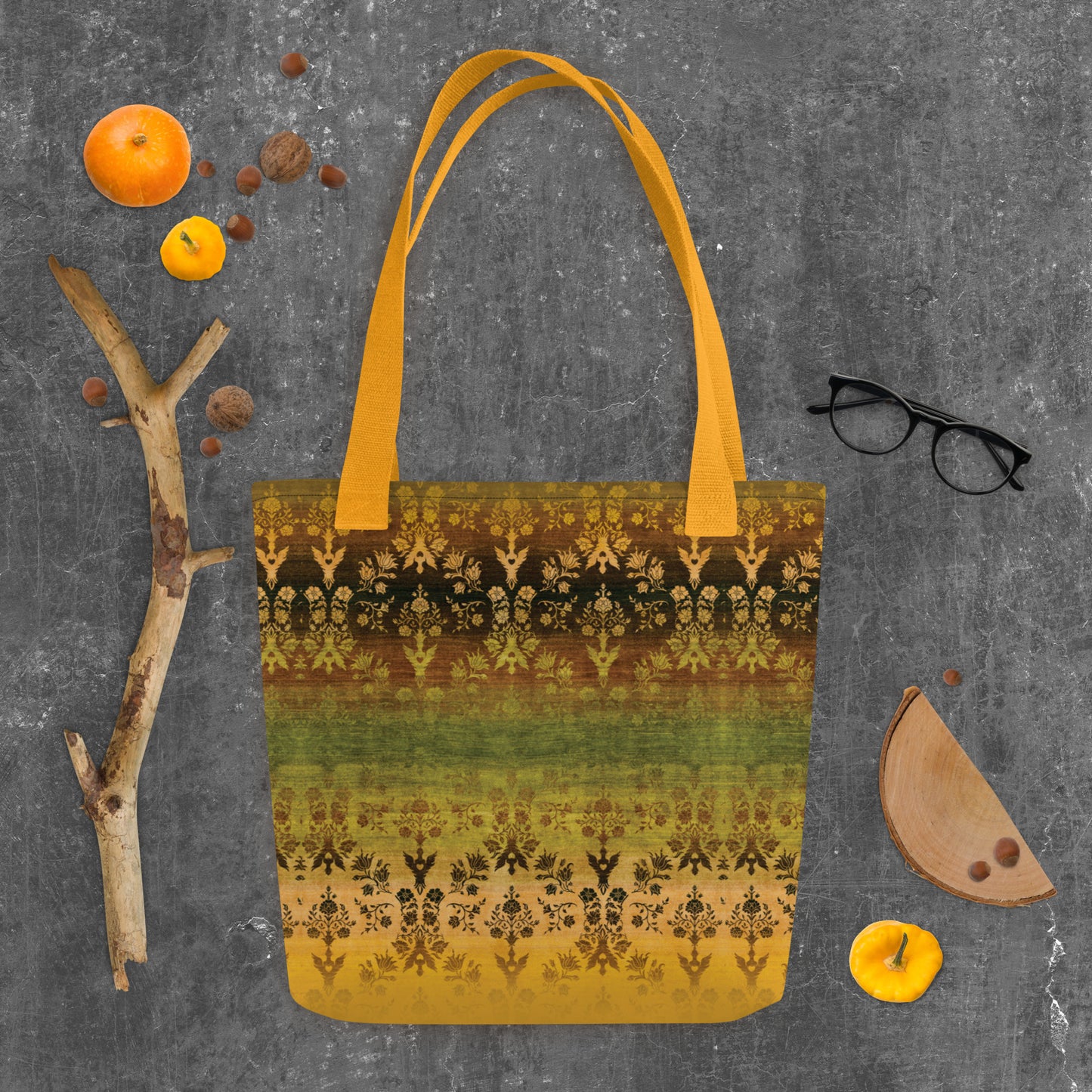 All Over Print tote bag - Sparrow's garden (earth version)