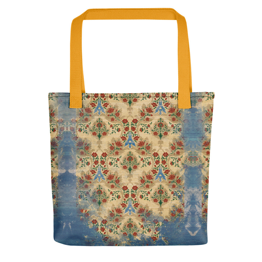 All Over Print tote bag - Sparrow's garden (blue version)