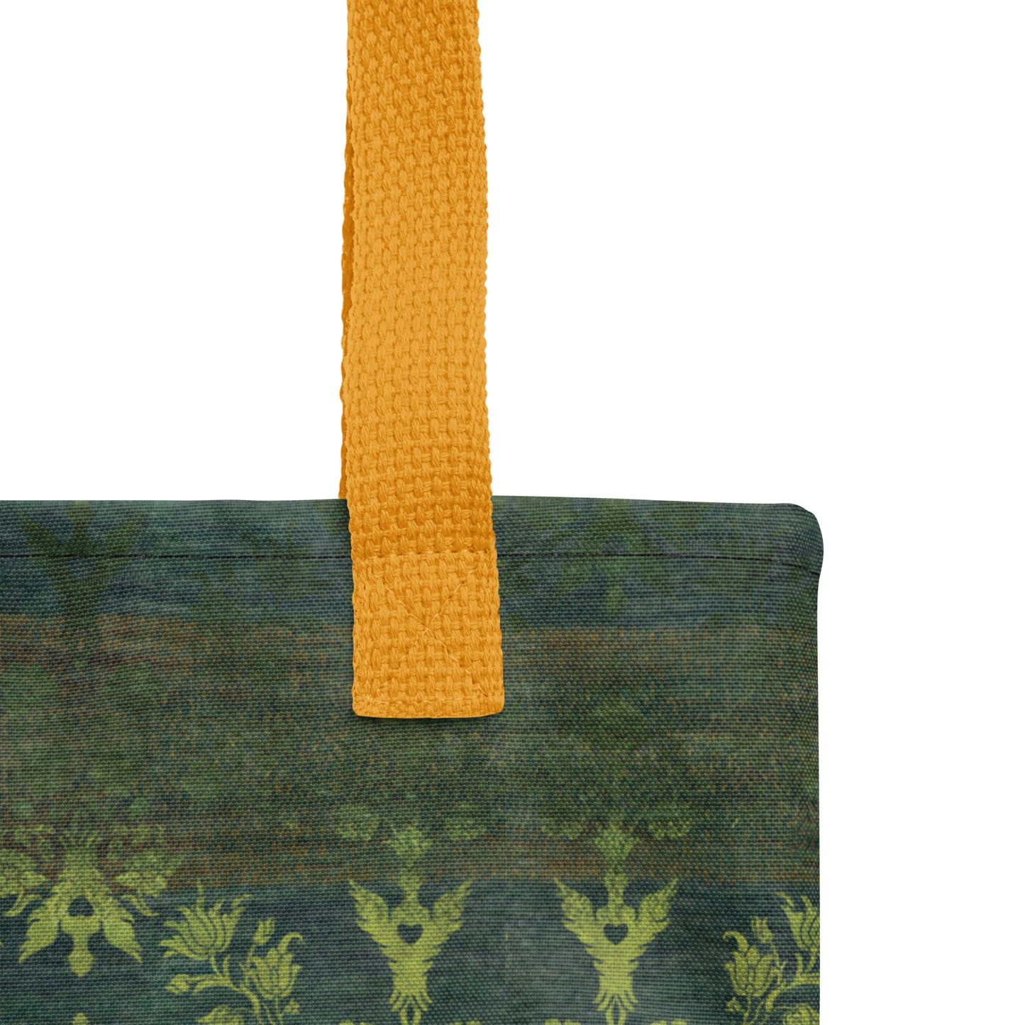 All Over Print tote bag - Sparrow's garden (green version)