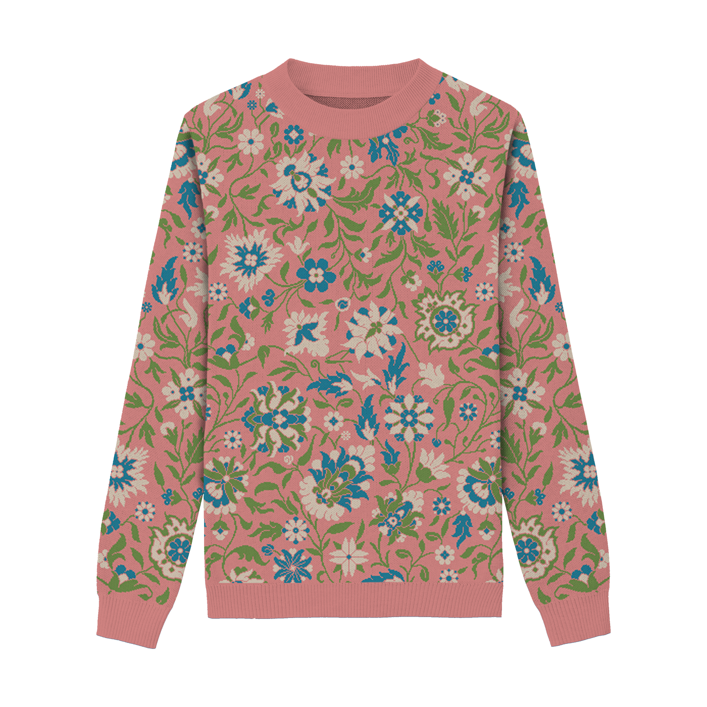 Unisex Knitted Sweater - Dream of Paradise (Cherry Blossom) - Crewneck Classic Fit