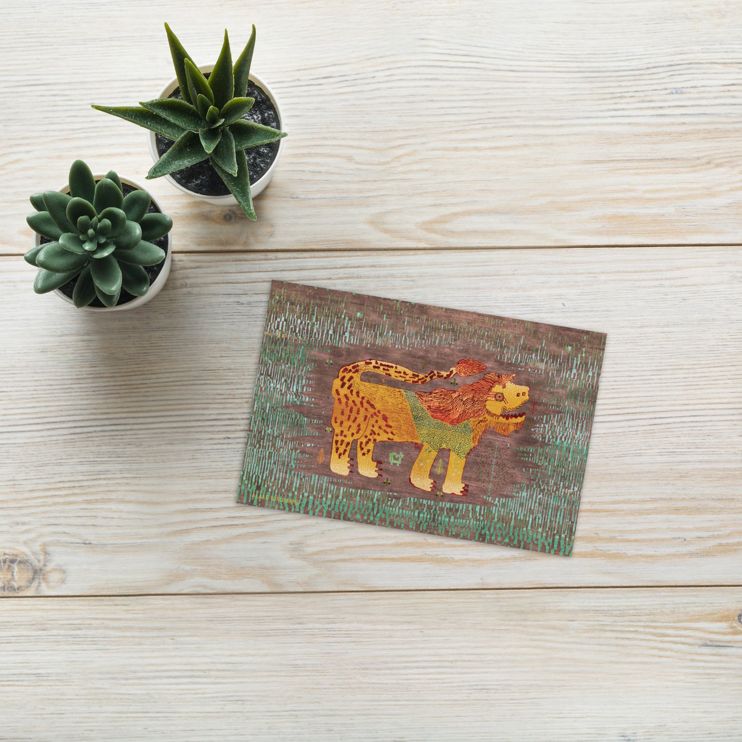 Lion greeting card Bishe Shir I