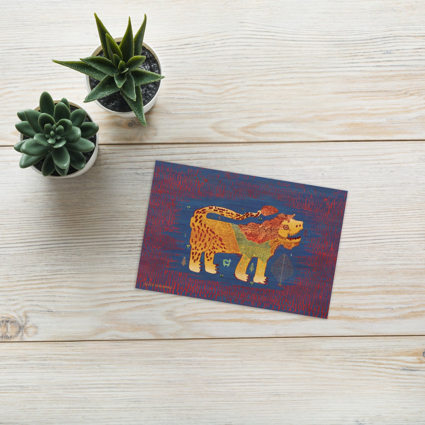 Lion greeting card Bishe Shir II