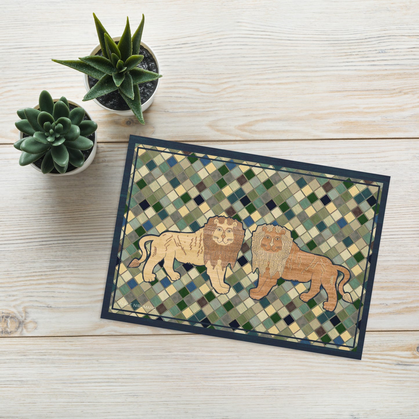 Lion greeting card Shirak II