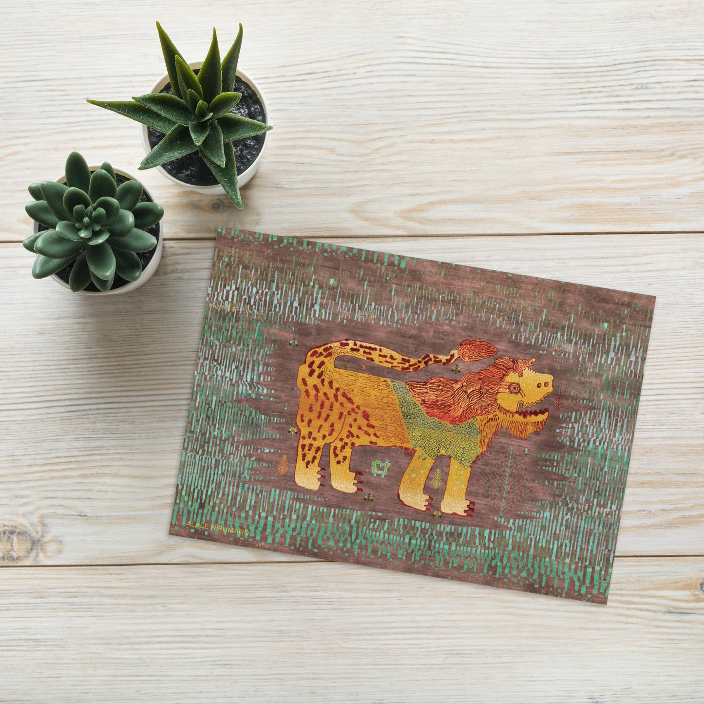 Lion greeting card Bishe Shir I