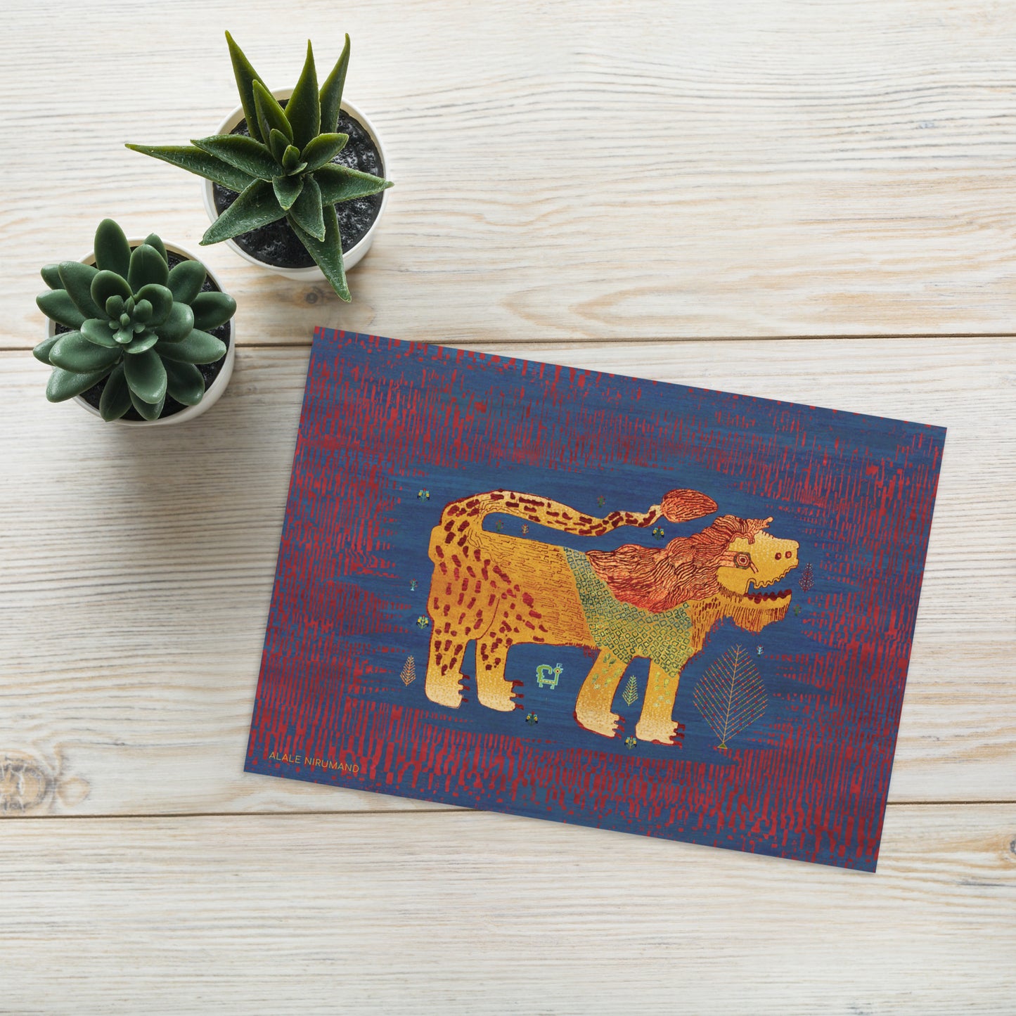 Lion greeting card Bishe Shir II