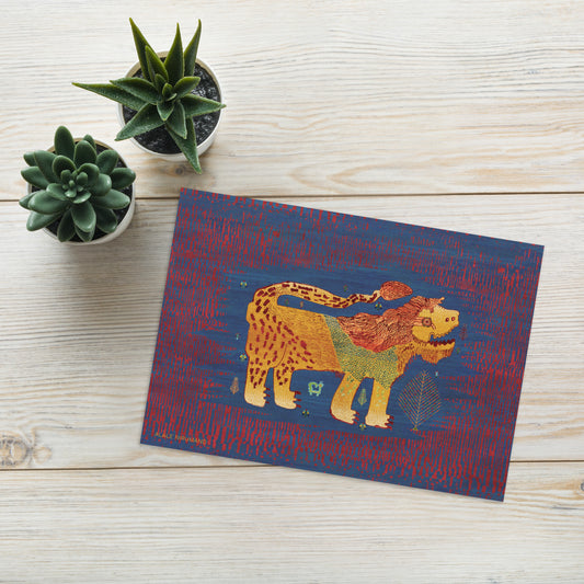 Lion greeting card Bishe Shir II