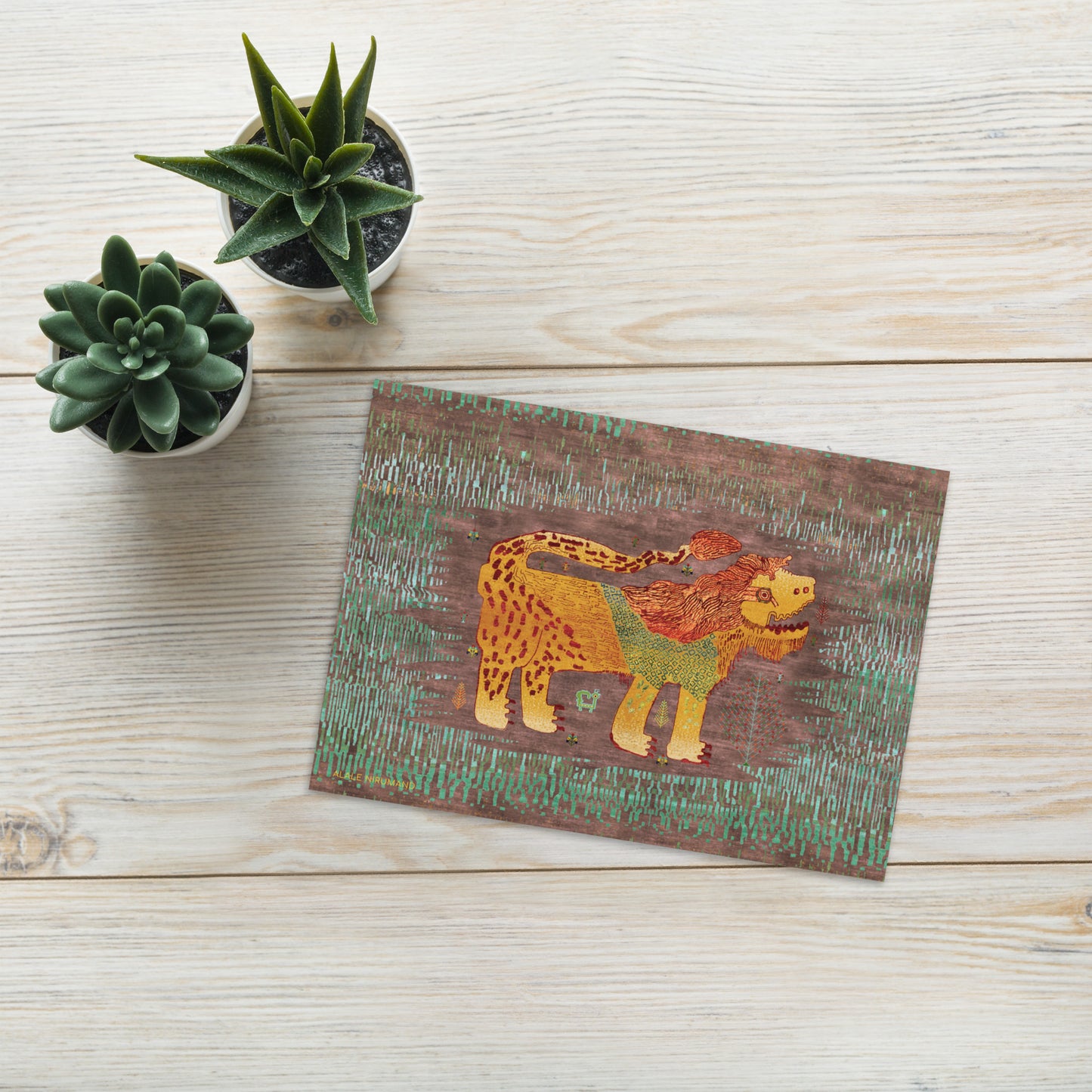 Lion greeting card Bishe Shir I