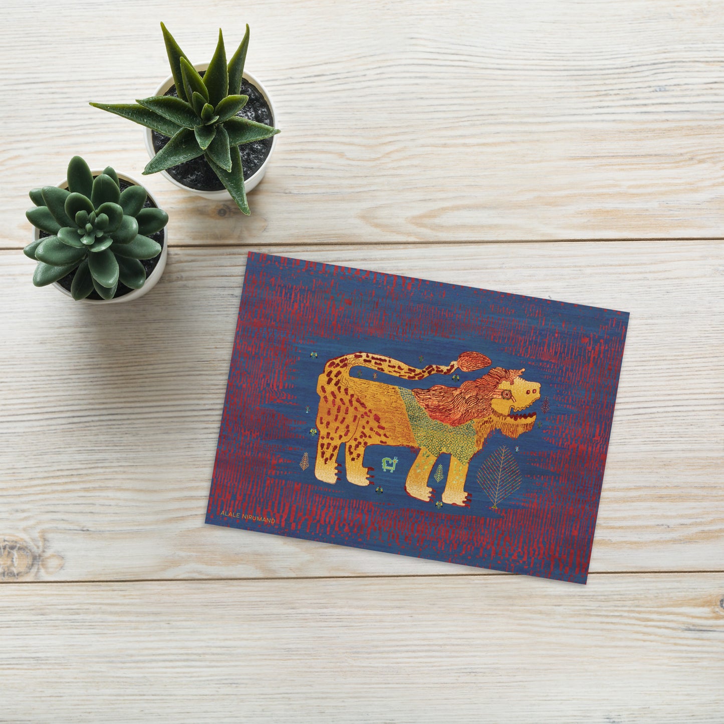 Lion greeting card Bishe Shir II