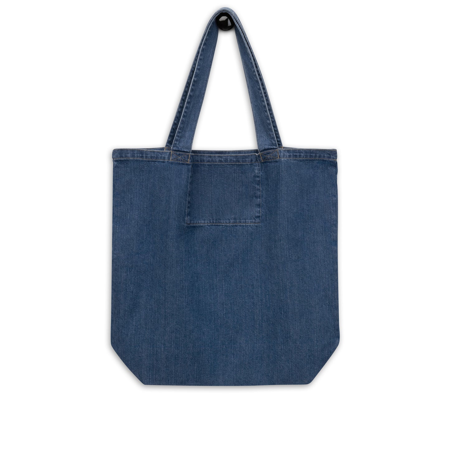 Organic denim tote bag - Sparrow's garden (blue version)