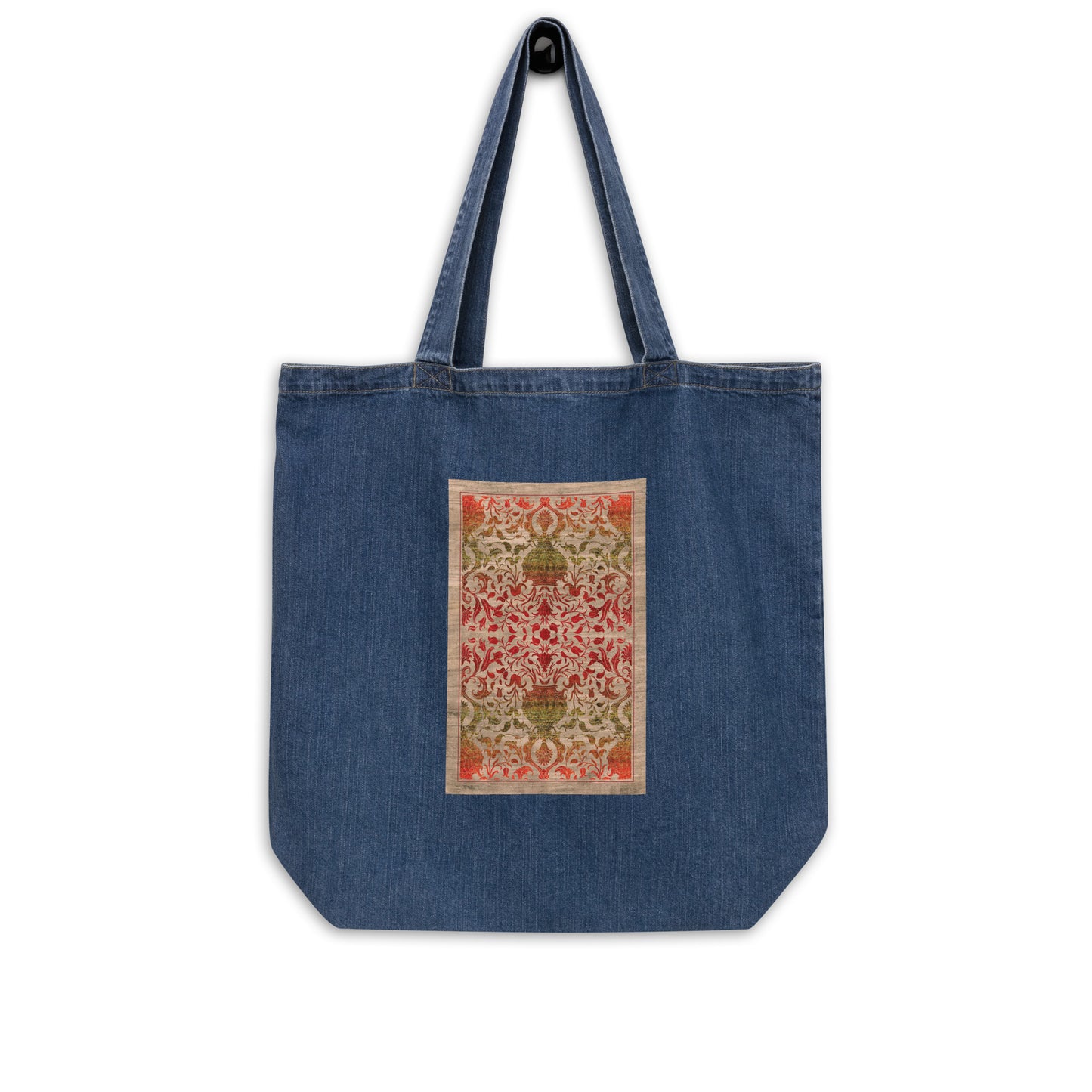 Organic denim tote bag - Reincarnation (Khaki Ruby)