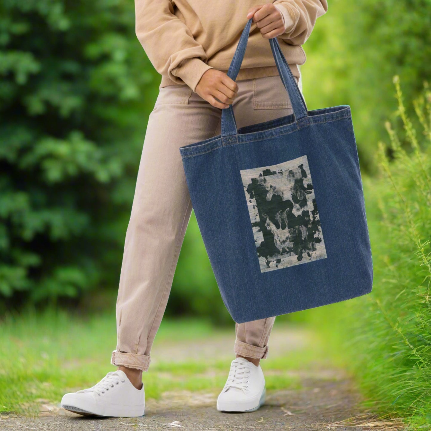 Organic denim tote bag - Chimera